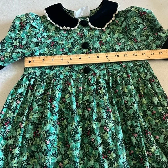 slim fit dress slacks Bonnie Jean Green Christmas Dress (Children's Size 8) main image 0